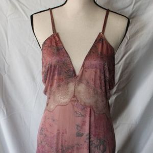 Mauve 80's Floral Slip